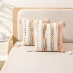 Boho Tufted Cushion Cover with Tassels