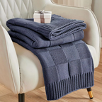Checkered Knit Blanket