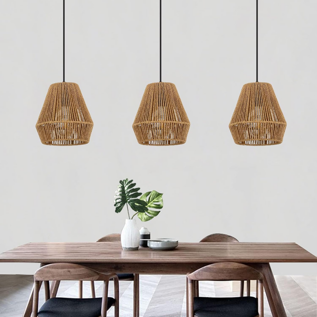 Boho Rattan Pendant Light