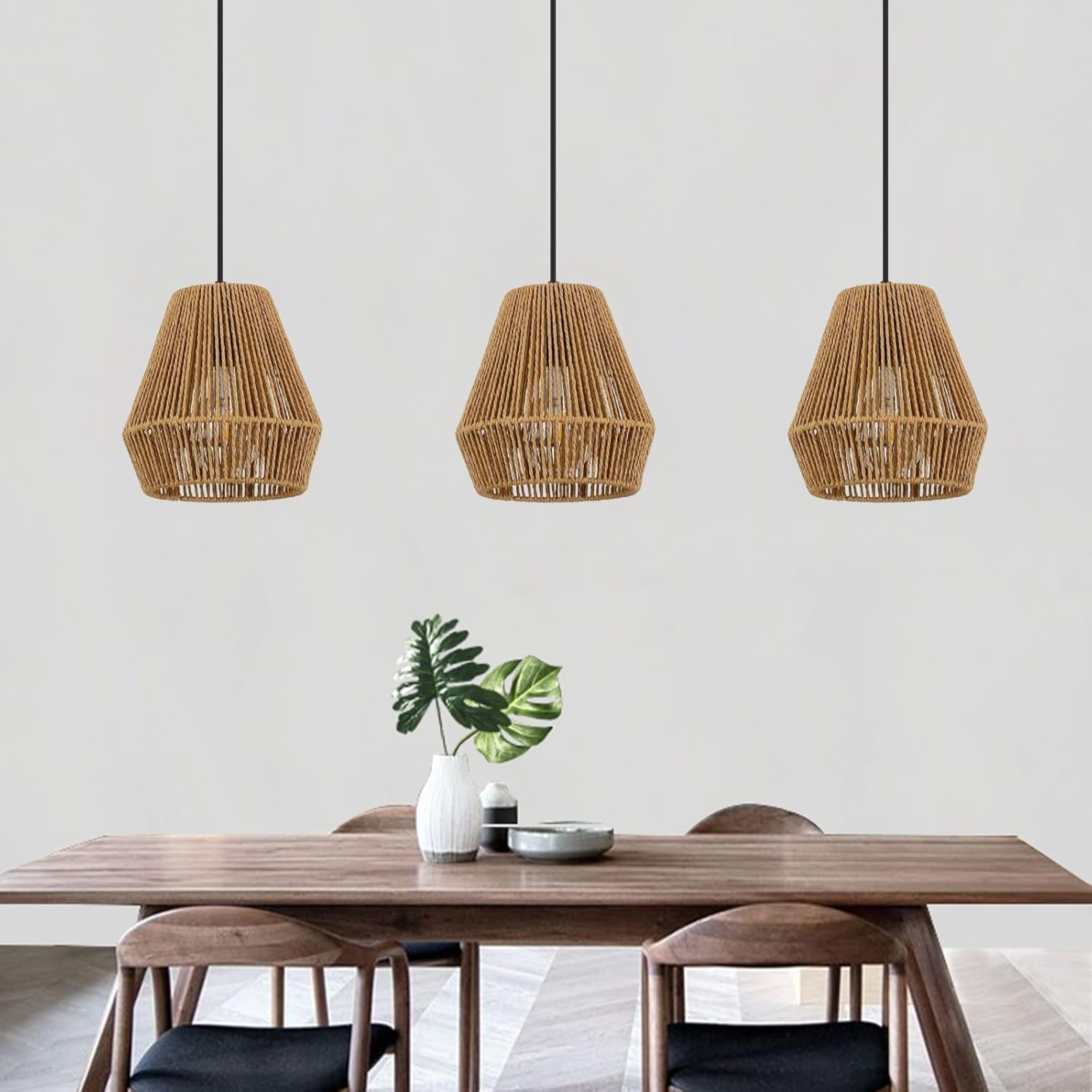 Boho Rattan Pendant Light