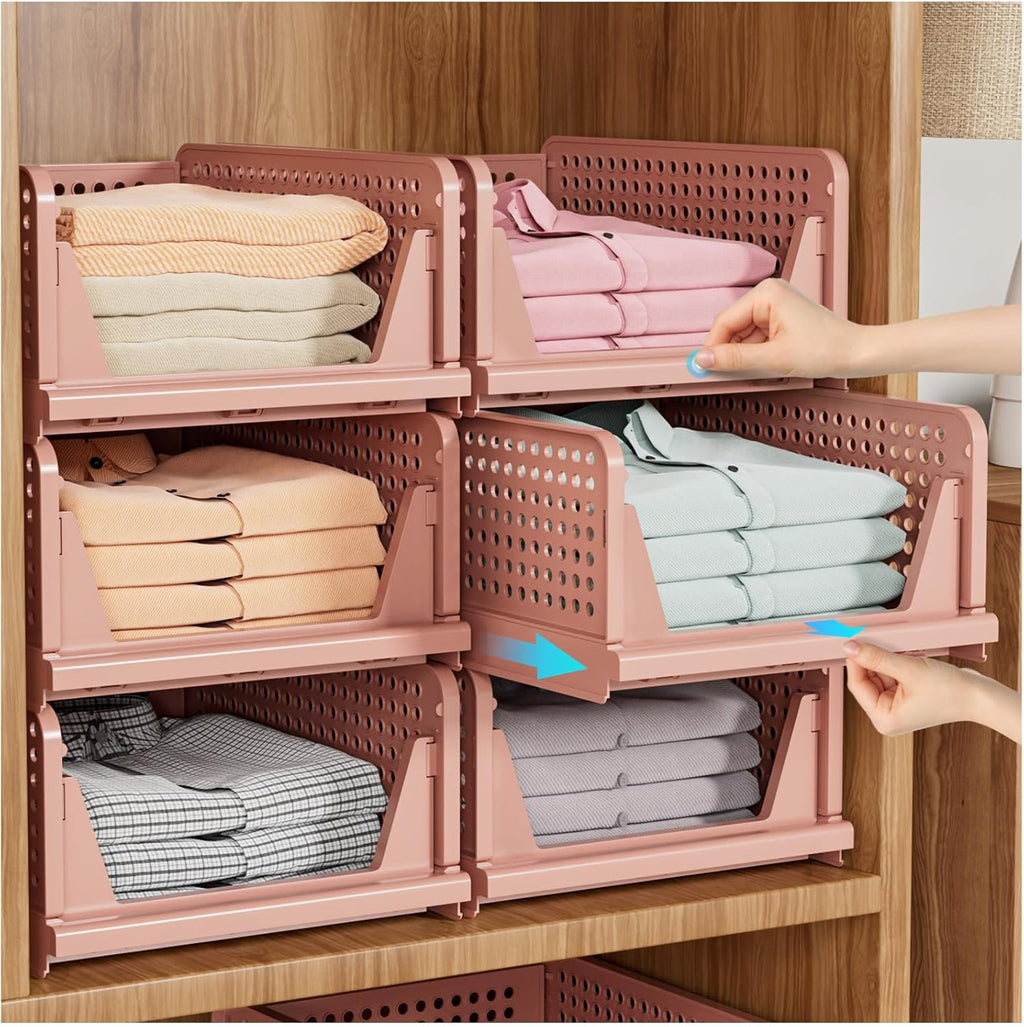 Pack Stackable Closet Storage Basket